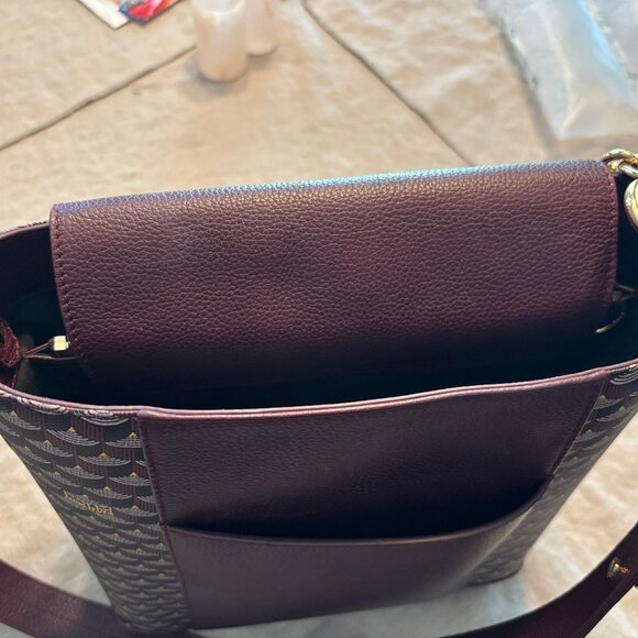 Fauré Le Page Leather Boho 27 Burgundy Shoulder/Crossbody bag - Picture 8 of 10